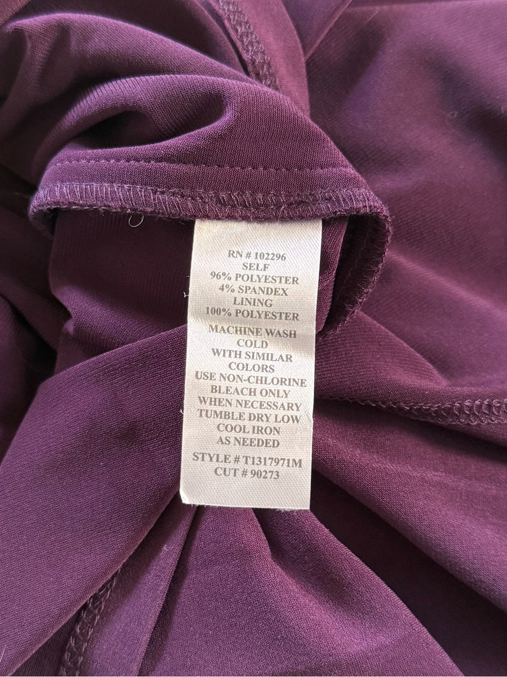CONNECTED APPAREL: Ruched Bell Sleeve Faux Wrap Cocktail Dress - Picture 4 of 4